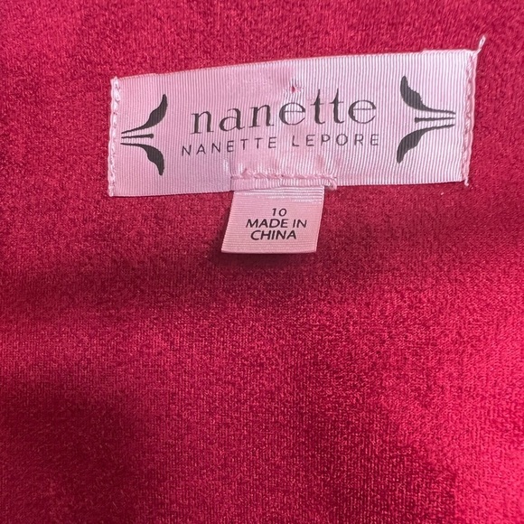 Nanette Lepore | Red Suede Like Dress Sz 10 - Picture 9 of 10